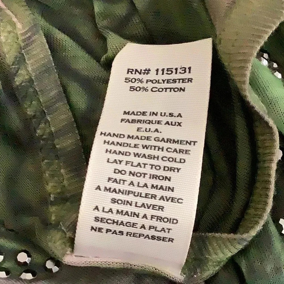 Grail Size XS Green Bedazzled Sublimation Tee. Made in USA New - Picture 4 of 6